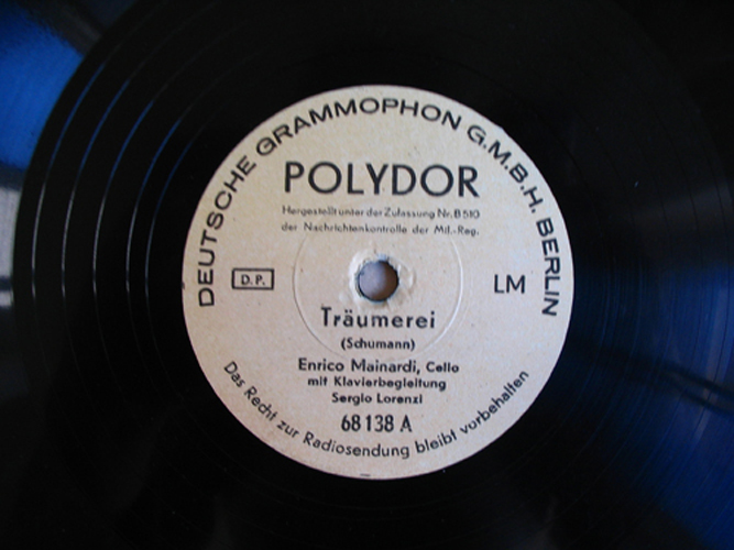 Schumann Abendlied Mainardi 78 rpm LM 68138 Polydor