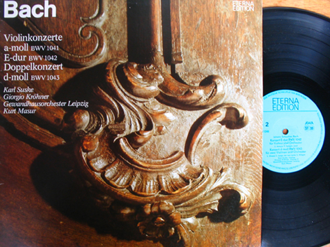 BACH Violin Concertos BWV 1041-43 Suske Masur Eterna LP
