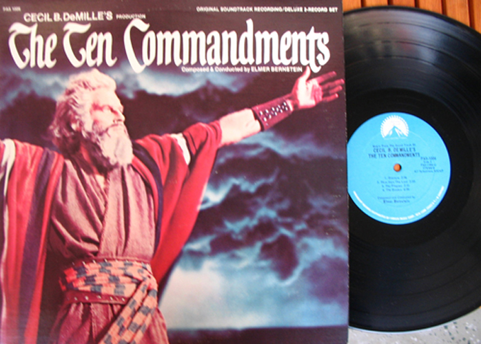 DeMille The Ten Commandments Soundtrack Bernstein 2 LPs