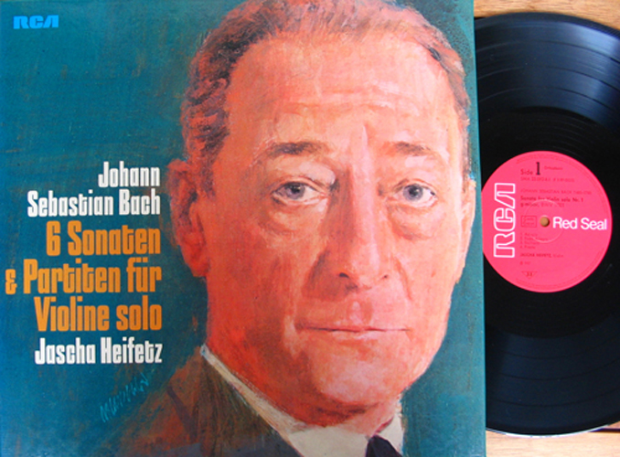 BACH Sonata Partita Violon Solo Jascha HEIFETZ 3 LP Box