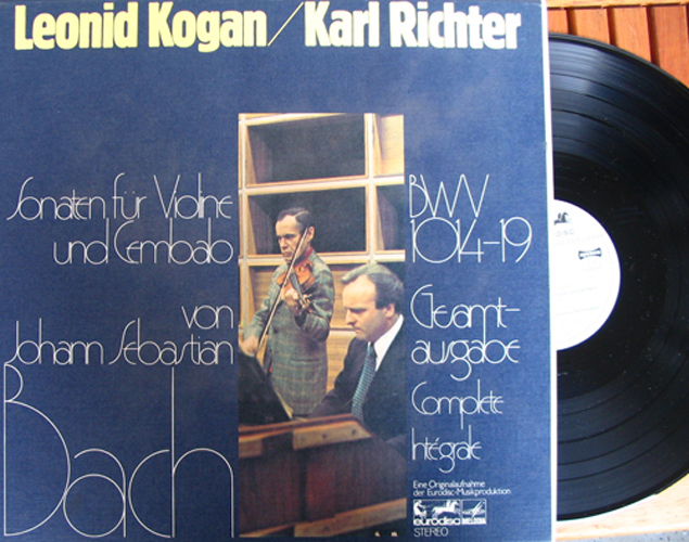 BACH Sonatas Violin Harpsichord Kogan Richter 2 LP Box