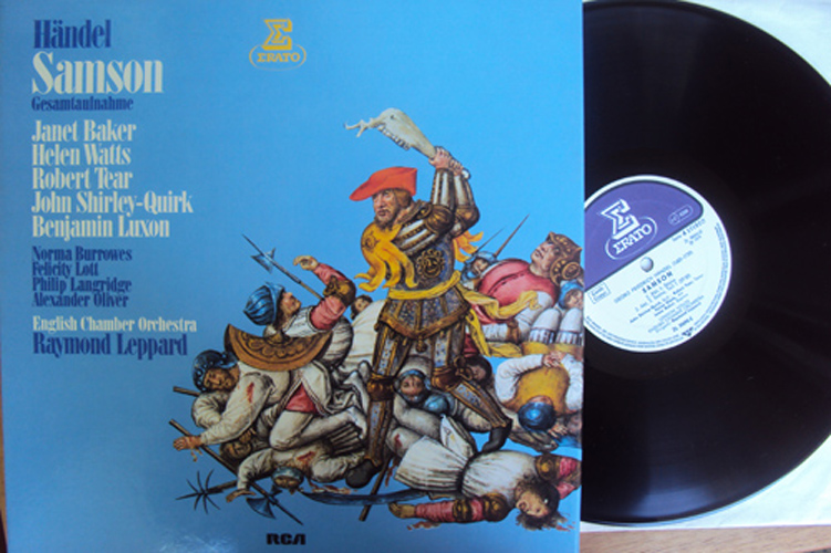Handel Samson Leppard BAKER 4 LP Box Erato ZL 30696