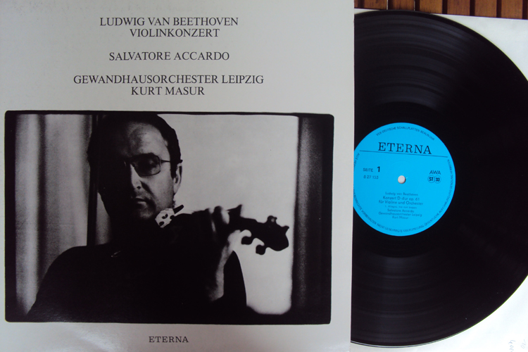 Beethoven Violinkonzert op 61 Masur Accardo Eterna LP